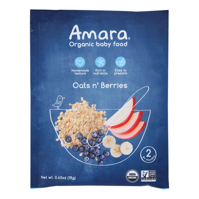 Amara - Baby Food Oats N Berry - Case Of 5 - .63 Oz - Orca Market