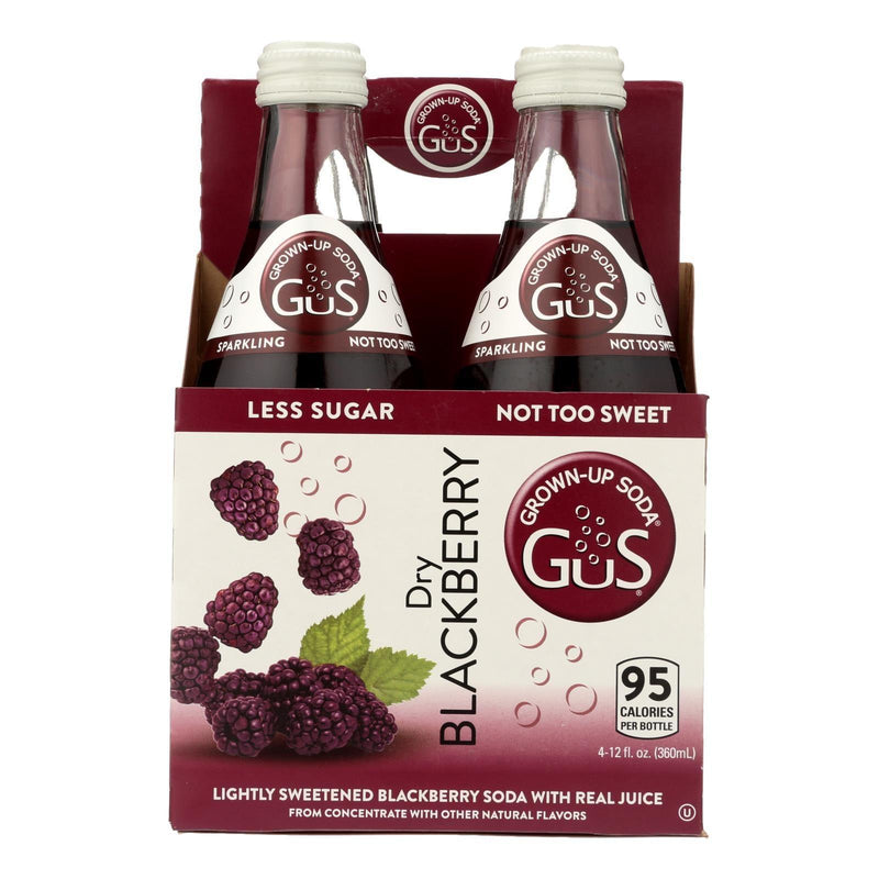 Gus Grown Up Soda - Soda Dry Blackberry - Case Of 6 - 4/12 Fz - Orca Market