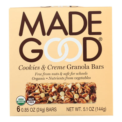 Made Good - Granola Bar Cookies & Cream - Case Of 6 - .85 Oz - Orca Market