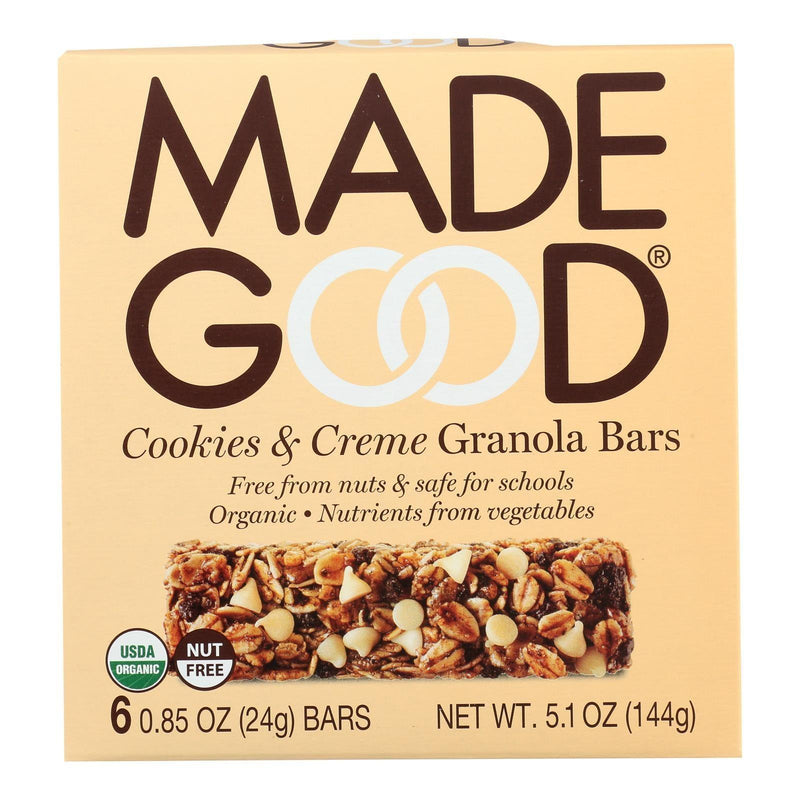 Made Good - Granola Bar Cookies & Cream - Case Of 6 - .85 Oz - Orca Market