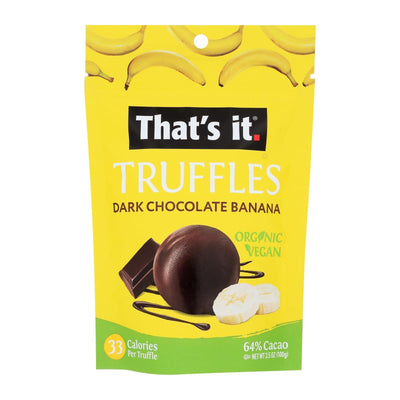 That's It - Truffles Dark Chocolate Banana - Case Of 6-3.5 Oz - Orca Market