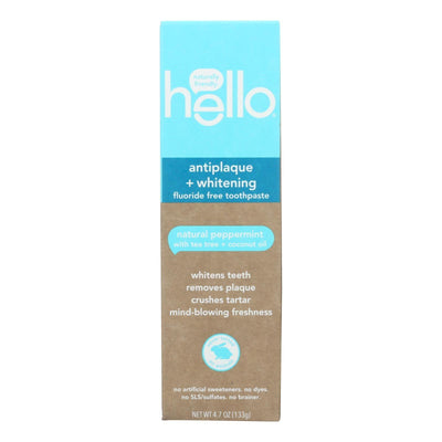 Hello Products Llc - Toothpaste Antiplq+with Flourid Free- Case Of 6-4.7 Oz - Orca Market