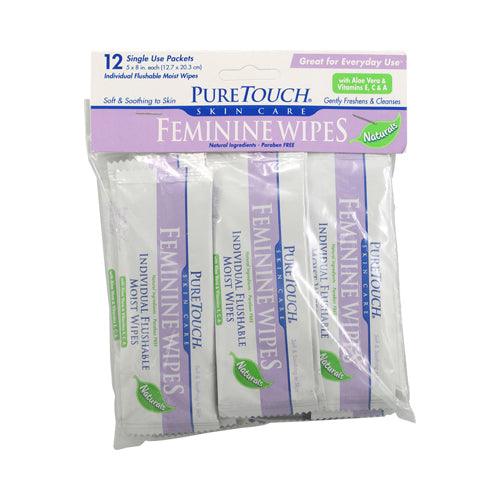 Puretouch Individual Flushable Moist Feminine Wipes - 12 Packets - Orca Market