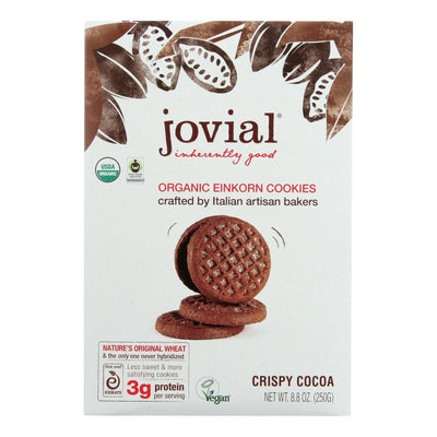 Jovial - Cookie - Organic - Einkorn - Crispy Cocoa - 8.8 Oz - Case Of 12 - Orca Market