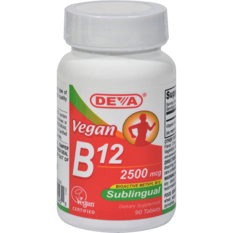 Deva Vegan Vitamins - Sublingual B-12 2500mcg - 90 Tablets - Orca Market