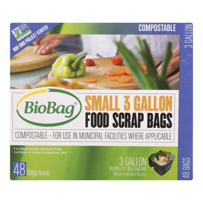 Biobag - Food Scrap Bags - 3 Gallon - 48 Count - Case Of 12 - Orca Market