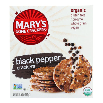 Mary's Gone Crackers Black Pepper Crackers - Case Of 6 - 6.5 Oz - Orca Market