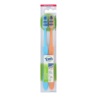 Tom's Of Maine - Tthbrush Natural Clean Twn Pack - Case Of 4 - 2 Ct - Orca Market