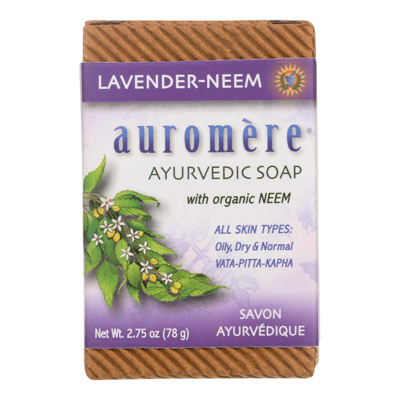 Auromere Bar Soap - Ayurvedic Lavender Neem - 2.75 Oz - Orca Market