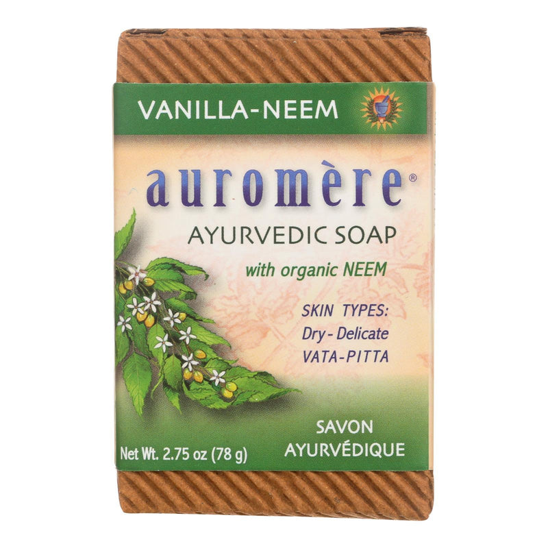 Auromere Bar Soap - Ayurvedic - Vanilla Neem - 2.75 Oz - Orca Market