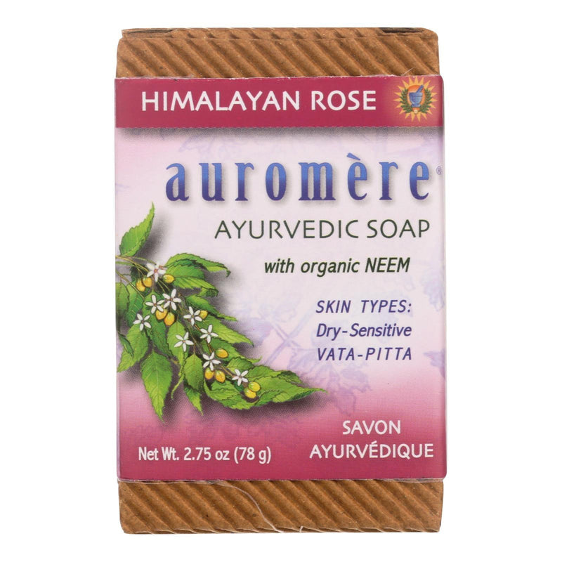 Auromere Ayurvedic Bar Soap Himalayan Rose - 2.75 Oz - Orca Market