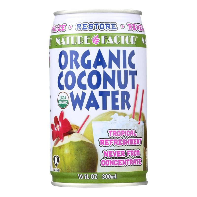 Nature Factor Organic Coconut Water - Case Of 12 - 10.1 Fl Oz. - Orca Market