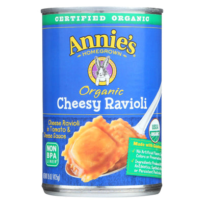 Annie's Homegrown Organic Cheesy Ravioli In Tomato And Cheese Sauce - Case Of 12 - 15 Oz. - Orca Market