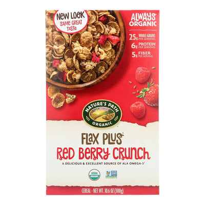 Nature's Path Organic Flax Plus Cereal - Red Berry Crunch - Case Of 12 - 10.6 Oz. - Orca Market