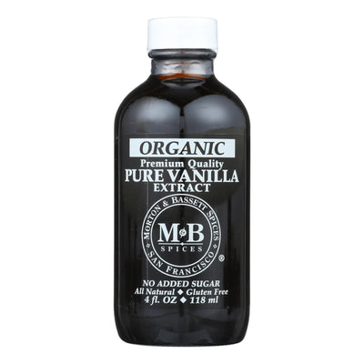 M&b Spices Organic Pure Vanilla Extract - Case Of 3 - 4 Oz - Orca Market