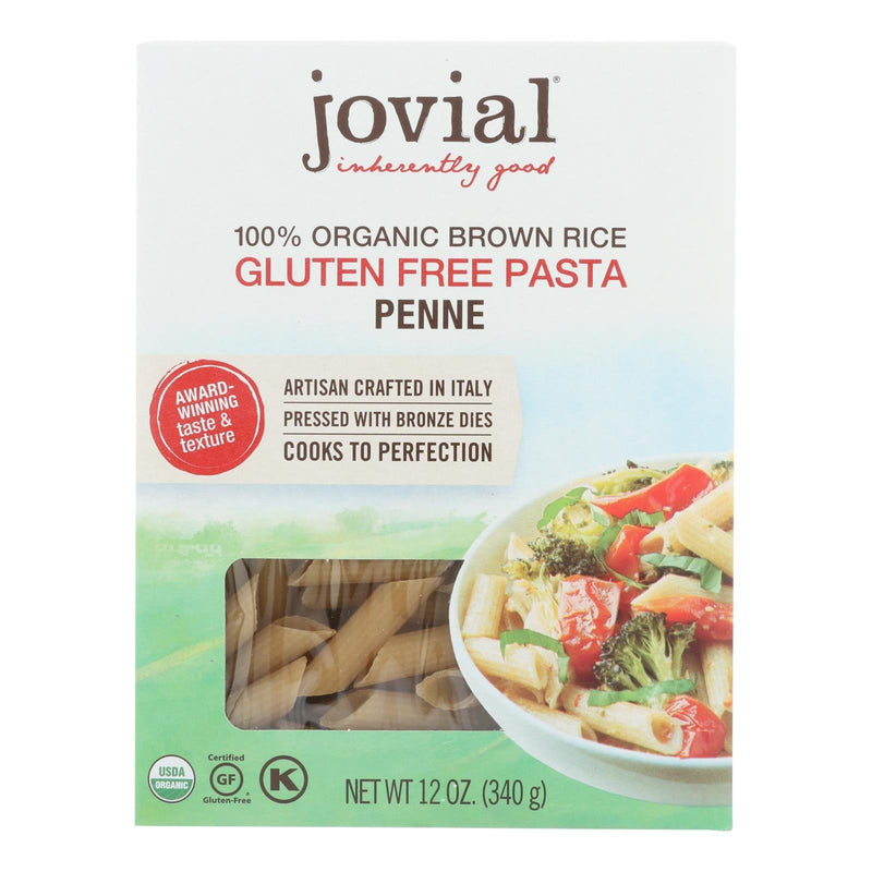 Jovial - Pasta - Organic - Brown Rice - Penne Rigate - 12 Oz - Case Of 12 - Orca Market