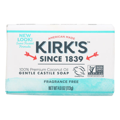 Kirk's Natural Original Coco Castile Soap Fragrance Free - 4 Oz - Orca Market