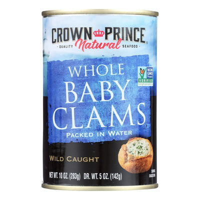 Crown Prince Clams - Boiled Baby Clams In Water - Case Of 12 - 10 Oz. - Orca Market