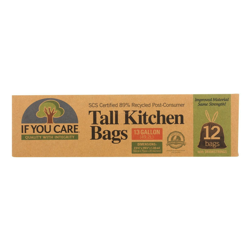 If You Care Tall Kitchen - Trash Bag - Case Of 12 - 12 Count - Orca Market