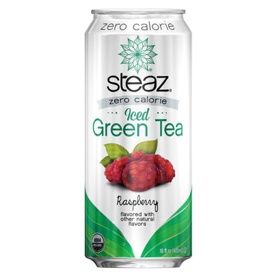 Steaz Zero Calorie Green Tea - Raspberry - Case Of 12 - 16 Fl Oz. - Orca Market