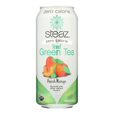 Steaz Zero Calorie Green Tea - Peach Mango - Case Of 12 - 16 Fl Oz. - Orca Market