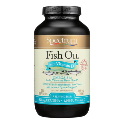 Spectrum Essentials Omega-3 Fish Oil With Vitamin D Dietary Supplement - 1 Each - 250 Sgel - Orca Market