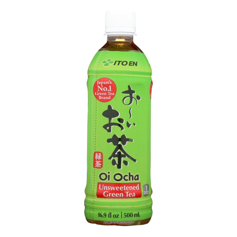 Ito En Oi Ocha Unsweetened Japanese Green Tea - Case Of 12 - 16.9 Oz - Orca Market