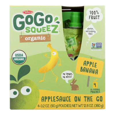 Gogo Squeeze Applesauce - Apple Banana - Case Of 12 - 3.2 Oz. - Orca Market