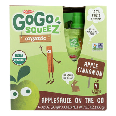 Gogo Squeeze Applesauce - Apple Cinnamon - Case Of 12 - 3.2 Oz. - Orca Market