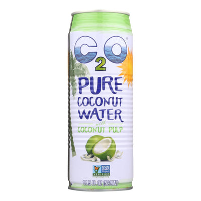 C2o - Pure Coconut Water Pure Pulp Coconut Water - Case Of 12 - 17.5 Fl Oz - Orca Market