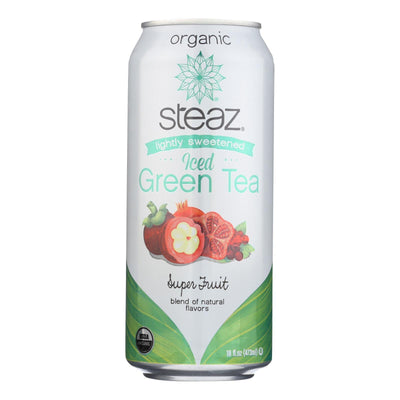 Steaz Lightly Sweetened Green Tea - Super Fruit - Case Of 12 - 16 Fl Oz. - Orca Market