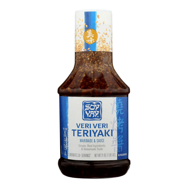 Soy Vay Veri Teriyaki Marinade And Sauce - Case Of 6 - 21 Fl Oz. - Orca Market