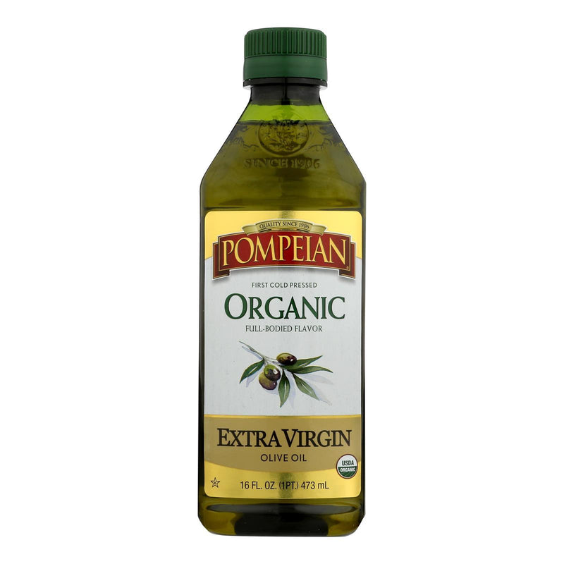 Pompeian Organic Extra Vigin Olive Oil - Case Of 6 - 16 Fz - Orca Market