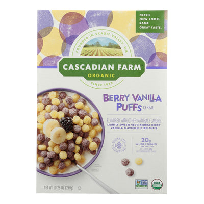 Cascadian Farm Cereal - Organic - Berry Vanilla Puff - 10.25 Oz - Case Of 12 - Orca Market