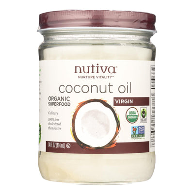 Nutiva Coconut Oil - Organic - Superfood - Virgin - Unrefined - 14 Oz - Case Of 6 - Orca Market