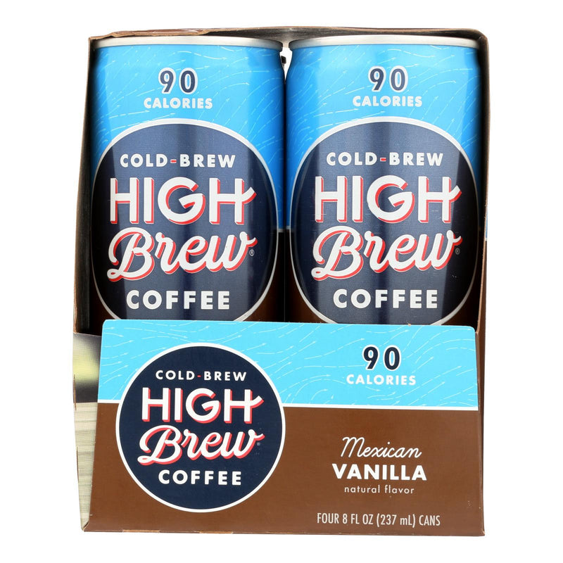 High Brew Coffee Coffee - Ready To Drink - Mexican Vanilla - 4/8 Oz - Case Of 6 - Orca Market