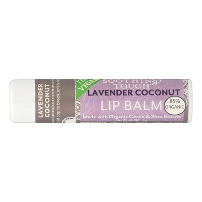 Soothing Touch Lavender Coconut Vegan Lip Balm - Case Of 12 - .25 Oz - Orca Market