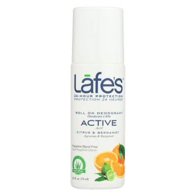 Lafe's Citrus And Bergamot Active Roll-on Deodorant - 1 Each - 2.5 Fz - Orca Market