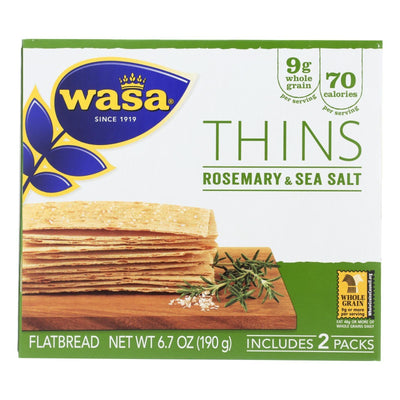 Wasa Rosemary & Salt Flatbread Thins - Case Of 10 - 6.7 Oz - Orca Market