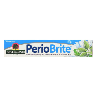 Nature's Answer Periobrite Wintermint Natural Brightening Toothpaste - 1 Each - 4 Oz - Orca Market