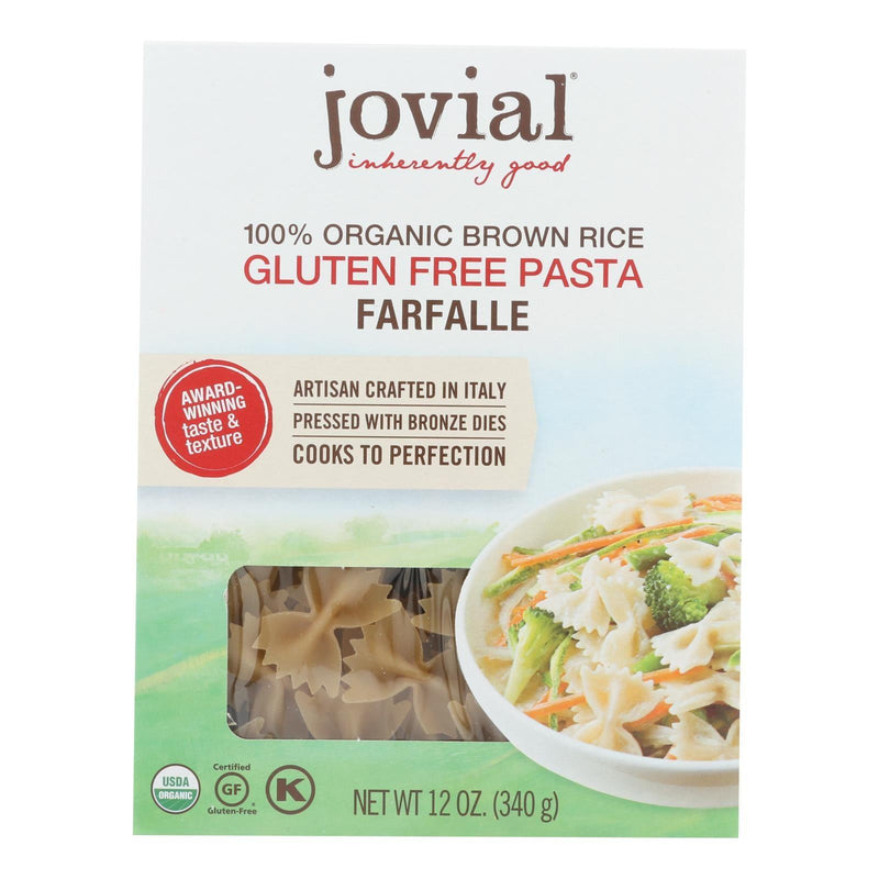 Jovial - Gluten Free Brown Rice Pasta - Farfalle - Case Of 12 - 12 Oz. - Orca Market