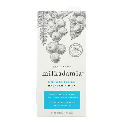 Milkadamia Milk - Unsweetened - Case Of 6 - 32 Fl Oz. - Orca Market