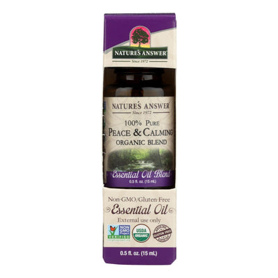 Nature's Answer - Organic Essential Oil Blend - Peace And Calming - 0.5 Oz. - Orca Market