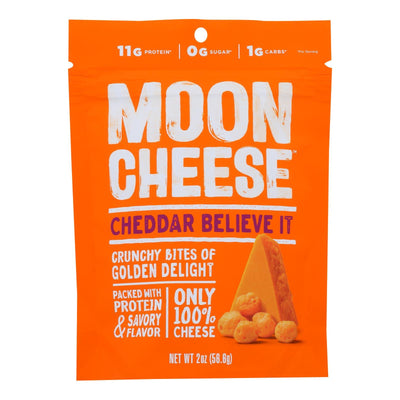 Moon Cheese's Cheddar Dehydrated Cheese Snack - Case Of 12 - 2 Oz - Orca Market