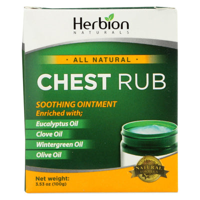 Herbion Naturals All Natural Chest Rub Ointment - 1 Each - 3.53 Oz - Orca Market