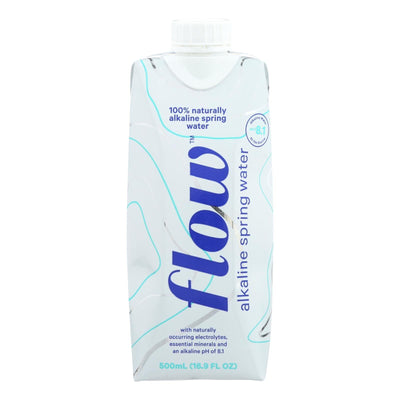 Flow Spring Water - Natural Alkaline - Case Of 12 - 500 Ml - Orca Market