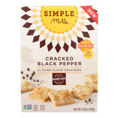 Simple Mills Cracked Black Pepper Almond Flour - Case Of 6 - 4.25 Oz - Orca Market