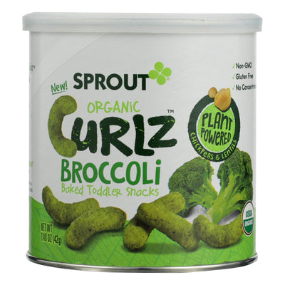 Sprout Organic Broccoli Curlz Baked Toddler Snacks - Case Of 6 - 1.48 Oz - Orca Market