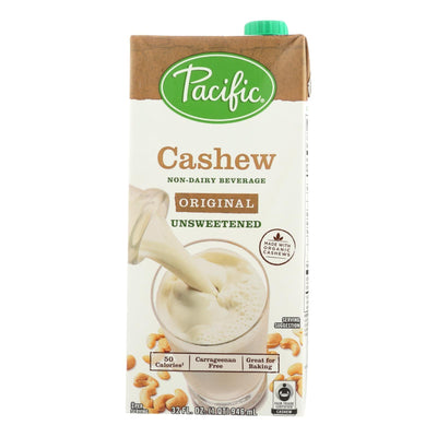 Pacific Natural Foods Cashew Beverage - Organic - Unsweetened- Case Of 6 - 32 Fl Oz - Orca Market