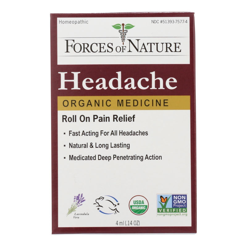 Forces Of Nature - Headache Pain Mngmt - 1 Each - 4 Ml - Orca Market